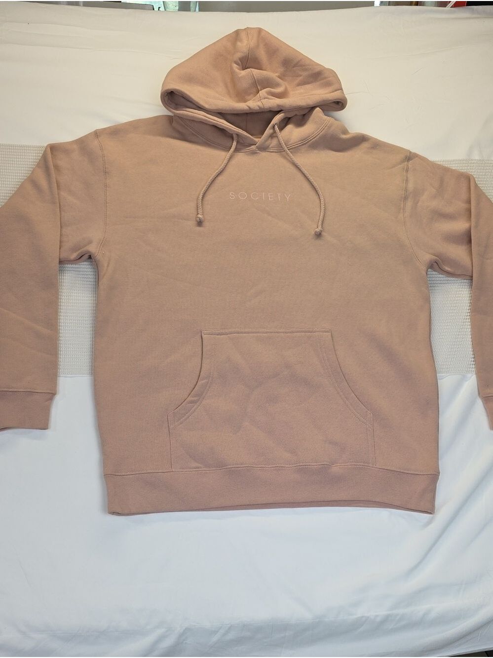 Society Blush Pink Pullover Hoodie large